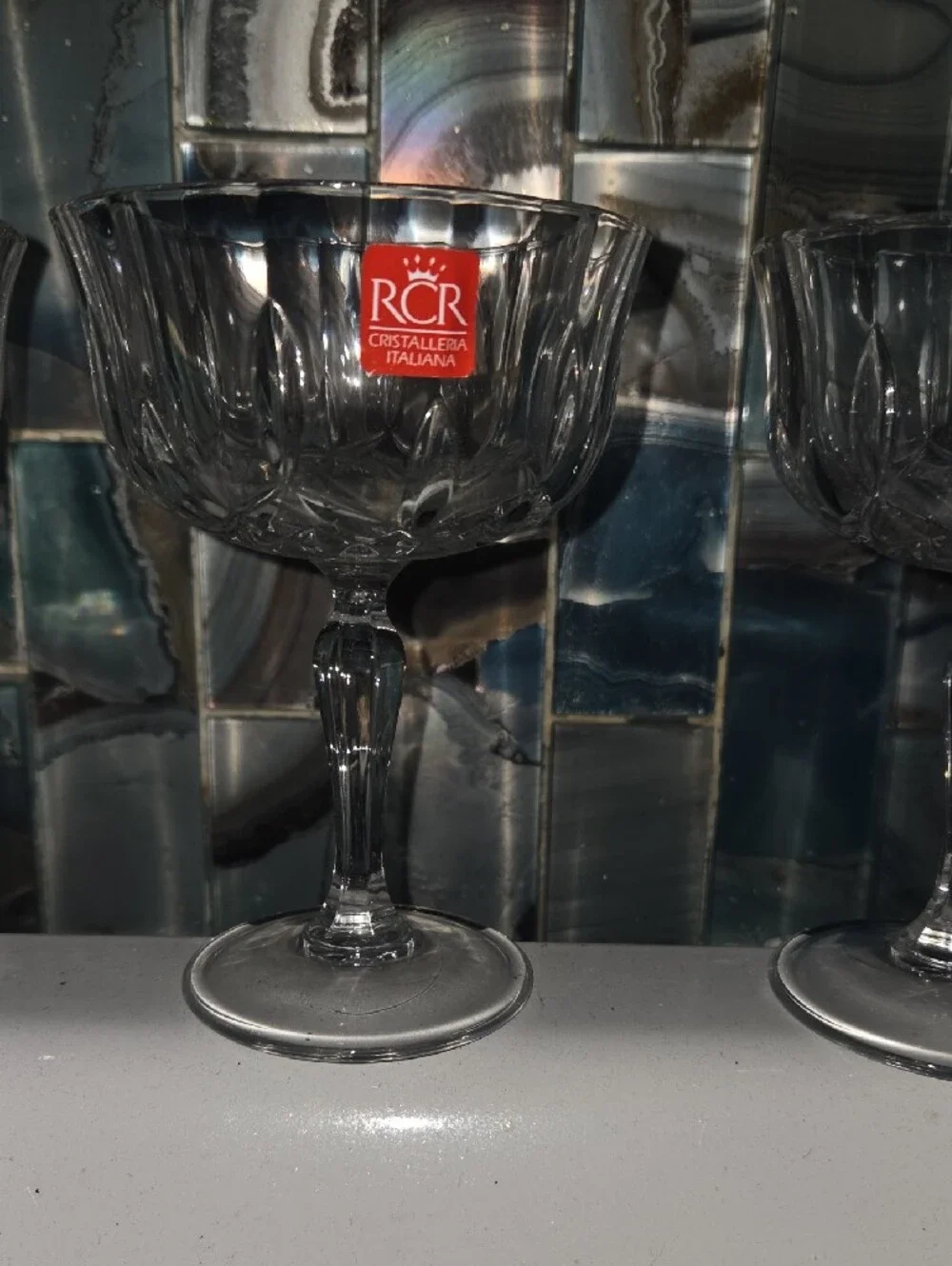 RCR Crystal Coupe Glasses in Clear - Set of 4